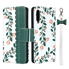 Funda de Cuero Cartera con Soporte Carcasa L10 para Huawei Honor 9X Pro Verde