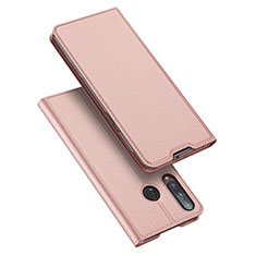 Funda de Cuero Cartera con Soporte Carcasa L10 para Huawei Y7p Oro Rosa