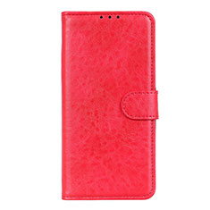 Funda de Cuero Cartera con Soporte Carcasa L10 para Motorola Moto Edge Rojo