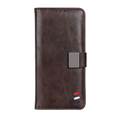 Funda de Cuero Cartera con Soporte Carcasa L10 para Realme Q2 5G Marron