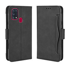 Funda de Cuero Cartera con Soporte Carcasa L10 para Samsung Galaxy M31 Prime Edition Negro