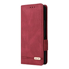 Funda de Cuero Cartera con Soporte Carcasa L10Z para Samsung Galaxy Z Fold4 5G Rojo