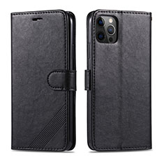 Funda de Cuero Cartera con Soporte Carcasa L11 para Apple iPhone 12 Pro Negro