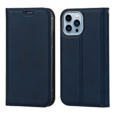 Funda de Cuero Cartera con Soporte Carcasa L11 para Apple iPhone 15 Pro Azul