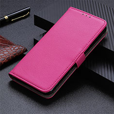 Funda de Cuero Cartera con Soporte Carcasa L11 para Realme X7 Pro 5G Rosa Roja