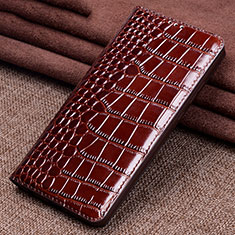 Funda de Cuero Cartera con Soporte Carcasa L11 para Xiaomi Mi 10 Marron