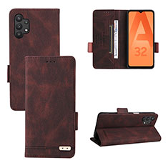 Funda de Cuero Cartera con Soporte Carcasa L11Z para Samsung Galaxy A32 4G Marron