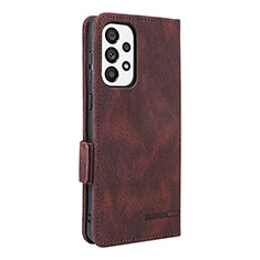 Funda de Cuero Cartera con Soporte Carcasa L11Z para Samsung Galaxy A73 5G Marron