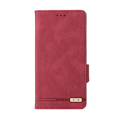 Funda de Cuero Cartera con Soporte Carcasa L11Z para Samsung Galaxy F42 5G Rojo