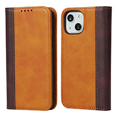 Funda de Cuero Cartera con Soporte Carcasa L12 para Apple iPhone 13 Marron