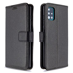 Funda de Cuero Cartera con Soporte Carcasa L12 para Samsung Galaxy A51 5G Negro