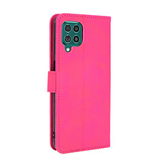 Funda de Cuero Cartera con Soporte Carcasa L12Z para Samsung Galaxy F62 5G Rosa Roja