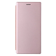 Funda de Cuero Cartera con Soporte Carcasa L12Z para Samsung Galaxy S23 Ultra 5G Oro Rosa