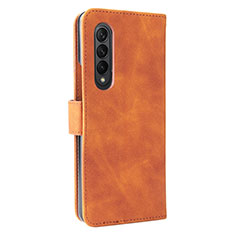 Funda de Cuero Cartera con Soporte Carcasa L12Z para Samsung Galaxy Z Fold3 5G Marron