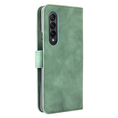 Funda de Cuero Cartera con Soporte Carcasa L12Z para Samsung Galaxy Z Fold3 5G Verde