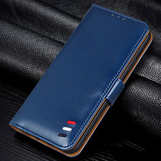 Funda de Cuero Cartera con Soporte Carcasa L14 para Huawei Honor 9C Azul