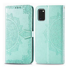 Funda de Cuero Cartera con Soporte Carcasa L14 para Samsung Galaxy A41 Verde