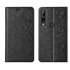 Funda de Cuero Cartera con Soporte Carcasa L15 para Huawei Honor 9C Negro