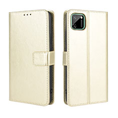 Funda de Cuero Cartera con Soporte Carcasa L15 para Realme C11 Oro