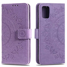 Funda de Cuero Cartera con Soporte Carcasa L15 para Samsung Galaxy A51 5G Morado