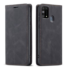 Funda de Cuero Cartera con Soporte Carcasa L15 para Samsung Galaxy M31 Negro