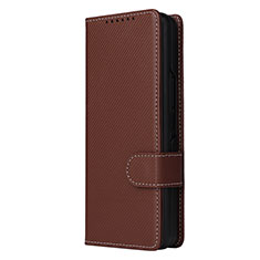 Funda de Cuero Cartera con Soporte Carcasa L16Z para Samsung Galaxy Z Fold4 5G Marron