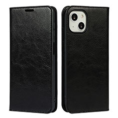 Funda de Cuero Cartera con Soporte Carcasa L17 para Apple iPhone 15 Plus Negro