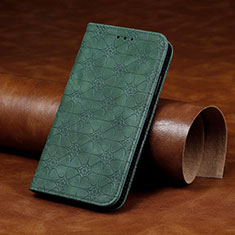 Funda de Cuero Cartera con Soporte Carcasa L17 para Huawei Y7p Verde