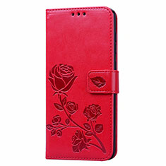 Funda de Cuero Cartera con Soporte Carcasa L17 para Samsung Galaxy A31 Rojo