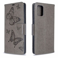 Funda de Cuero Cartera con Soporte Carcasa L17 para Samsung Galaxy A71 4G A715 Gris