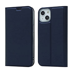 Funda de Cuero Cartera con Soporte Carcasa L18 para Apple iPhone 15 Azul