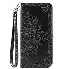 Funda de Cuero Cartera con Soporte Carcasa L18 para Huawei Honor 9C Negro