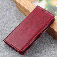 Funda de Cuero Cartera con Soporte Carcasa L18 para Oppo Find X3 Lite 5G Rojo