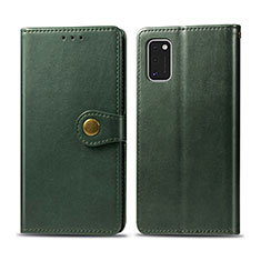 Funda de Cuero Cartera con Soporte Carcasa L18 para Samsung Galaxy A41 Verde