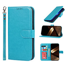 Funda de Cuero Cartera con Soporte Carcasa L19 para Apple iPhone 15 Pro Azul Cielo