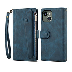 Funda de Cuero Cartera con Soporte Carcasa L20 para Apple iPhone 13 Azul