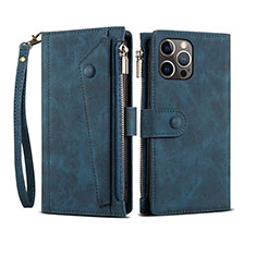 Funda de Cuero Cartera con Soporte Carcasa L20 para Apple iPhone 14 Pro Azul