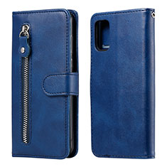 Funda de Cuero Cartera con Soporte Carcasa L20 para Samsung Galaxy A41 Azul