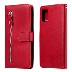 Funda de Cuero Cartera con Soporte Carcasa L20 para Samsung Galaxy A41 Rojo