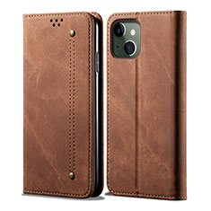 Funda de Cuero Cartera con Soporte Carcasa L21 para Apple iPhone 14 Marron