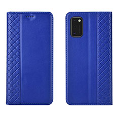 Funda de Cuero Cartera con Soporte Carcasa L21 para Samsung Galaxy A41 Azul