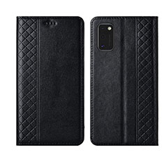 Funda de Cuero Cartera con Soporte Carcasa L21 para Samsung Galaxy A41 Negro