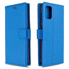 Funda de Cuero Cartera con Soporte Carcasa L22 para Samsung Galaxy A71 5G Azul