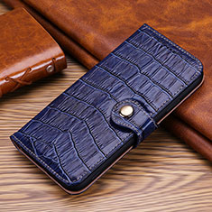 Funda de Cuero Cartera con Soporte Carcasa L24 para Apple iPhone 13 Mini Azul