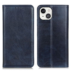 Funda de Cuero Cartera con Soporte Carcasa L25 para Apple iPhone 13 Azul