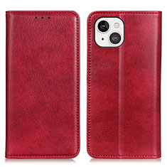 Funda de Cuero Cartera con Soporte Carcasa L25 para Apple iPhone 13 Mini Rojo