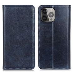 Funda de Cuero Cartera con Soporte Carcasa L25 para Apple iPhone 14 Pro Azul