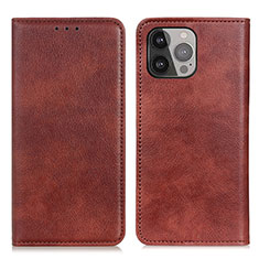 Funda de Cuero Cartera con Soporte Carcasa L25 para Apple iPhone 15 Pro Marron