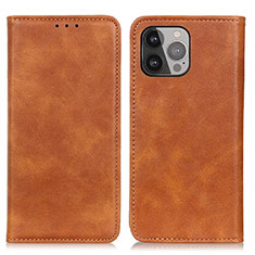 Funda de Cuero Cartera con Soporte Carcasa L26 para Apple iPhone 13 Pro Marron