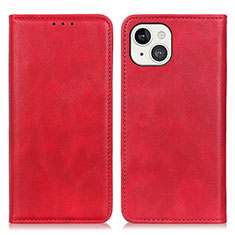 Funda de Cuero Cartera con Soporte Carcasa L26 para Apple iPhone 13 Rojo